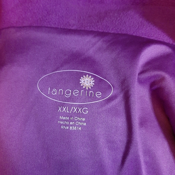 Tangerine zip front microfleece vest, sz xxl - Picture 3 of 3